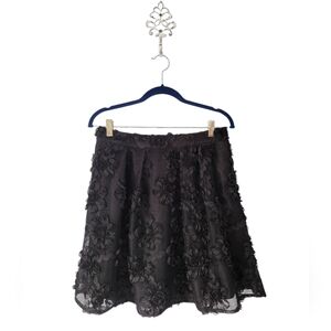 Worthington Petite Floral Mesh Overlay Skirt